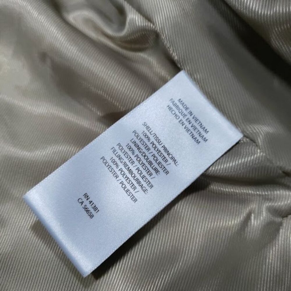 Lauren Ralph Lauren Women Petite Large Snap Button Collared Quilted Jacket Beige - Picture 6 of 9